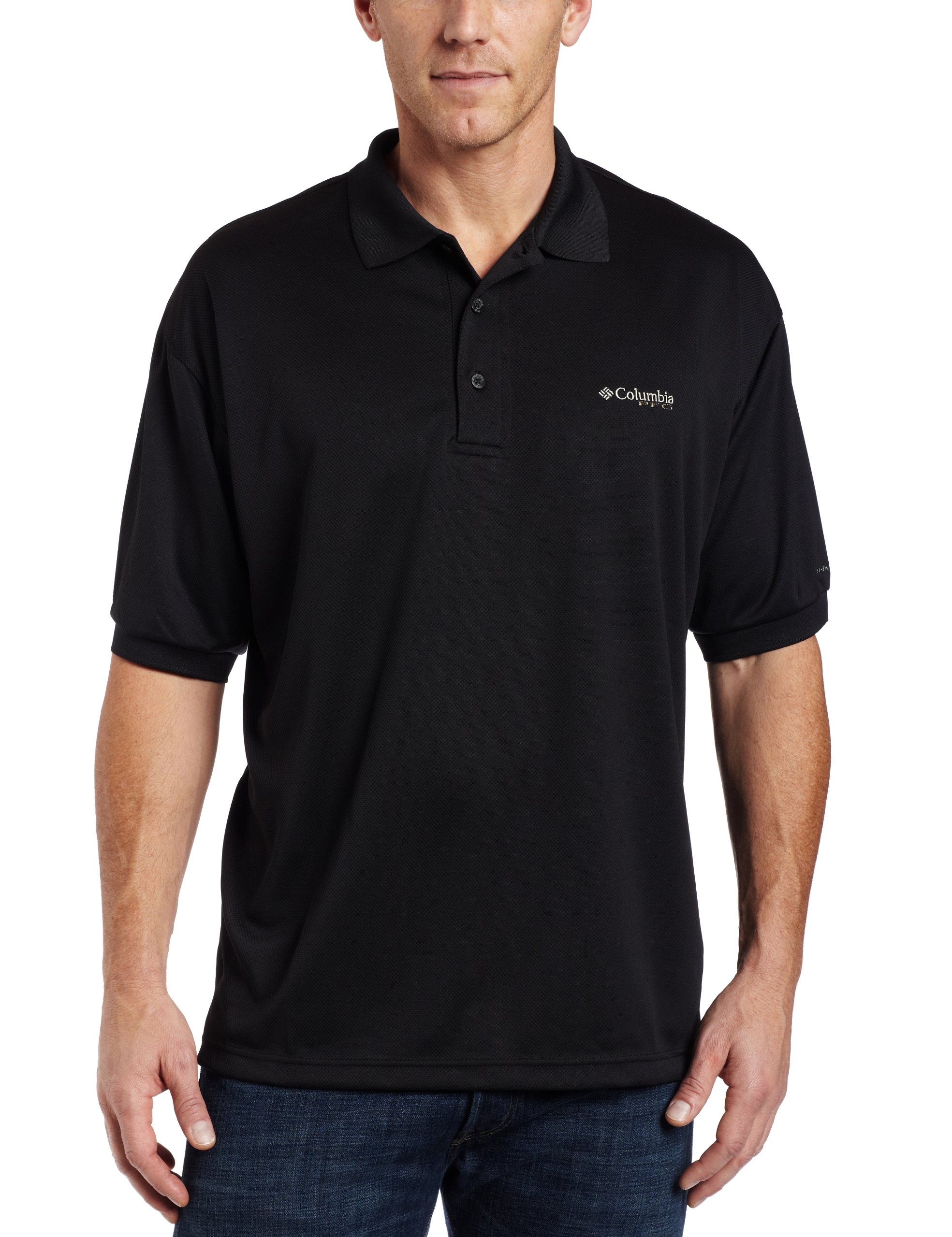 Columbia Men's Perfect Cast Polo, Black, Medium Homer's Coat