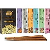 Raajsee Natural Incense Sticks,6 Pack Mixed Scents Gift Pack 15 gm Each (90 gm Total), Insense Sticks Variety Pack, 100% Organic Non Toxic Natural - Hand Rolled Free from Chemicals