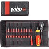 Wiha TorqueVario-S Electric Screwdriver Set, 18-Piece with Insulated ClicFix Bit Holder, Torq-Set, Multicolor