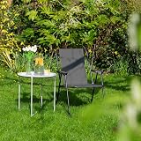 Harbour Housewares Folding Beach Deck Chairs Black Pack of 2 view 2