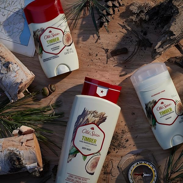 OLD SPICE FRESHER COLLECTION INVISIBLE SOLID MEN’S DEODORANT, TIMBER, 3 OUNCE (PACKAGE MAY VARY)