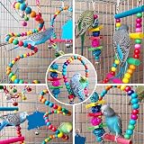 ESRISE 7 Pcs Bird Toys Parrot Cage Swing Climbing Ladders Wood Chewing Beams view 6