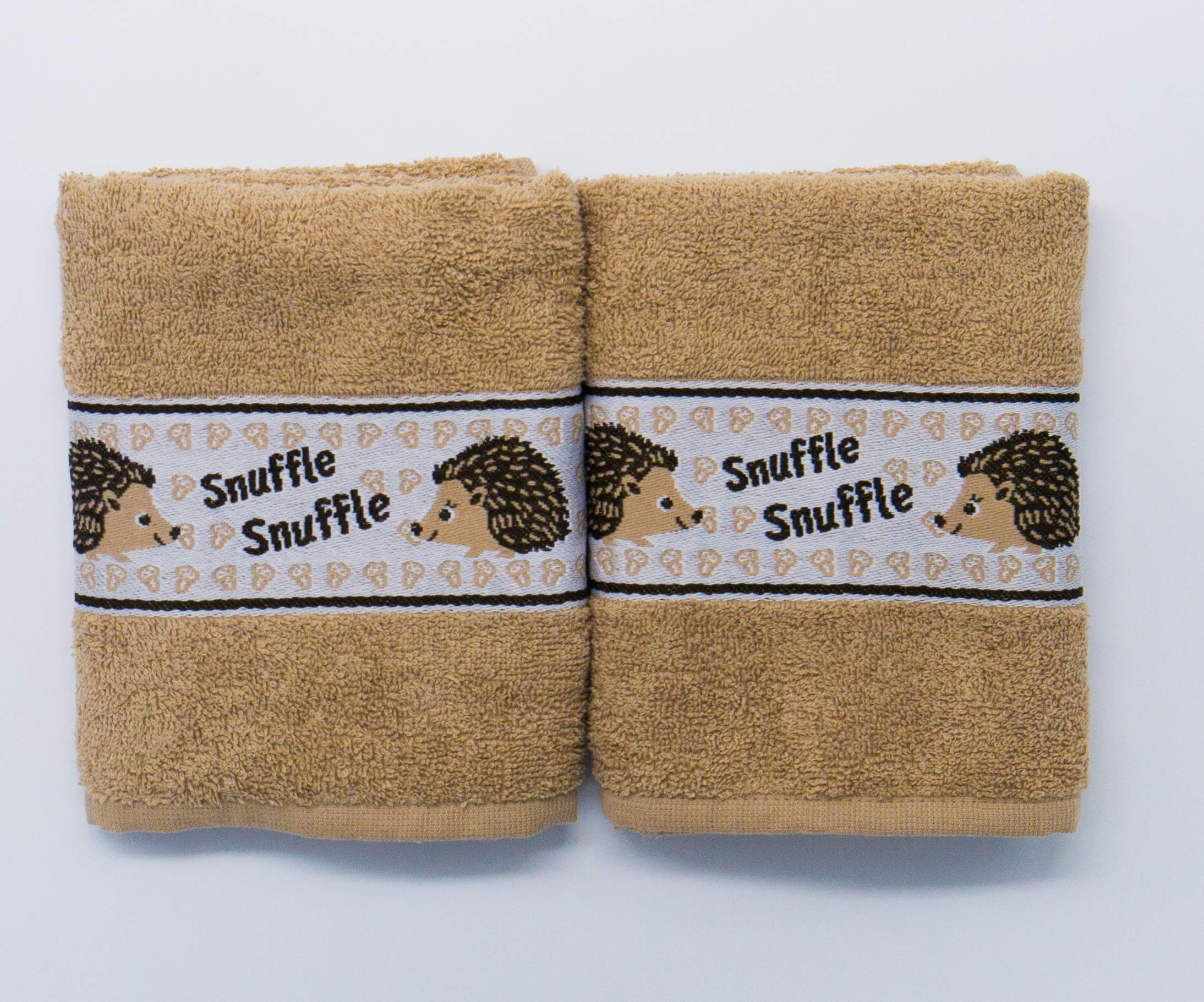 Lex's Linens 2 Pack Animal Tea Towel/Kitchen Towel (Hedgehog)