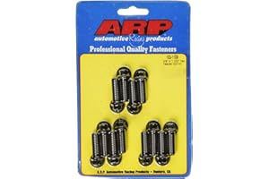 ARP 1001109 Header Bolts With Hex Style Heads, Chrome Moly Steel With Black Oxide Finish, Set Of 12