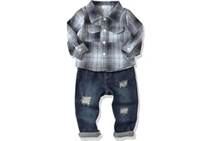 XUANHAO Baby Boy Clothes Infant Toddler Boy Outfits 12 18 24 Months 2T 3T 4T 5T Jeans Pants Clothing Set Fall Winter Clothes