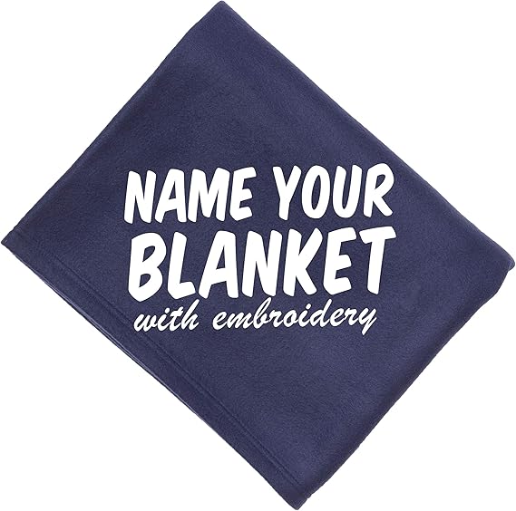 Personalized Custom Fleece Blanket Add Your Embroidered