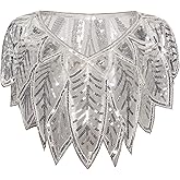 BABEYOND 1920er Pailletten Schal Mit Fransen - Eleganter Abendumhang Für Hochzeit & Gatsby-Party