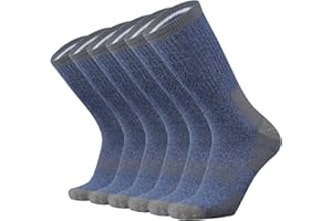 RedHero Men's Cotton Heavy Thick Full Cushion Crew Socks Moisture Wicking Control Thermal Winter Athletic Steel Toe Work Boot