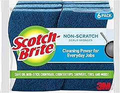 Scotch-Brite Non-Scratch Scrub Sponges, Sponges for Cleaning Kitchen, Bathroom, and Household, non-scratch Sponges Safe for N