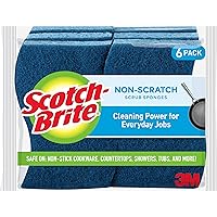 Esponjas para fregar Scotch-Brite que no rayan, 6 esponjas para fregar, duran un 50% más que la marca líder en valor nacional