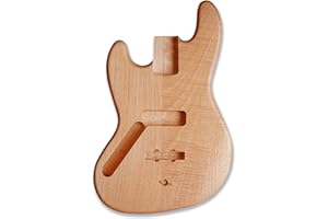 BEXGEARS Bex Gears Left-handed Unfinished JB Bass Guitar Body, Okoume Wood Made Body