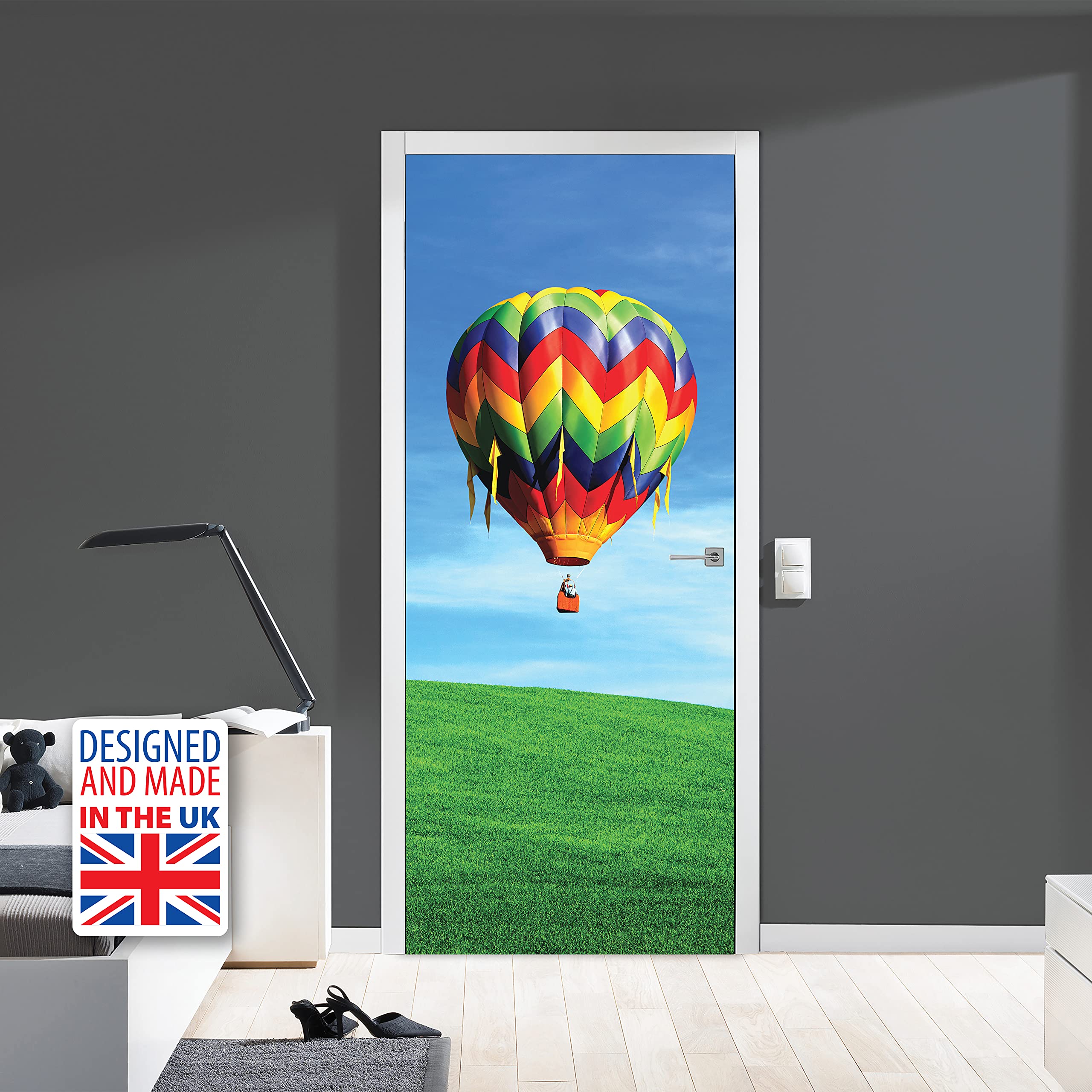 WALPLUS WD10043 Hot Air Balloon Ride Wall Sticker, Vinyl, Multi-Colour, 103 x 5.4 x 5.4 cm