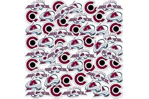 GRAPHICS & MORE NHL Logo Colorado Avalanche 50ct Vinyl Large Deluxe Stickers Variety Pack - Laptop, Water Bottle, Scrapbooking, Tablet, Skateboard, Indoor/Outdoor