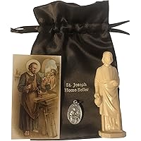 Westmon Works Saint Joseph Home Selling Kit with Instructions Holy Card Medal and Burial Bag Bundle