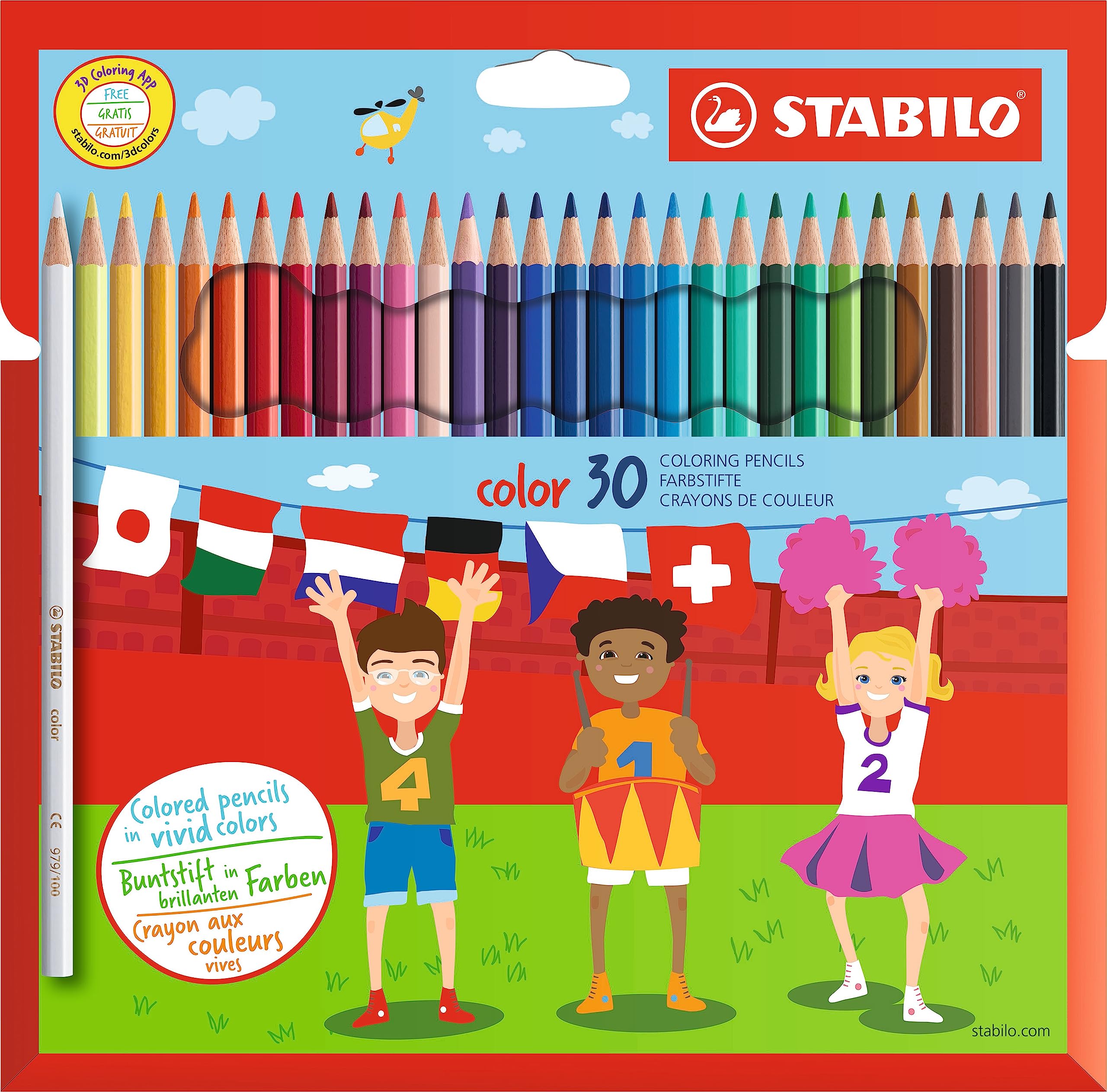 STABILO color - Colouring Pencil - Pack of 30 - Assorted Colours