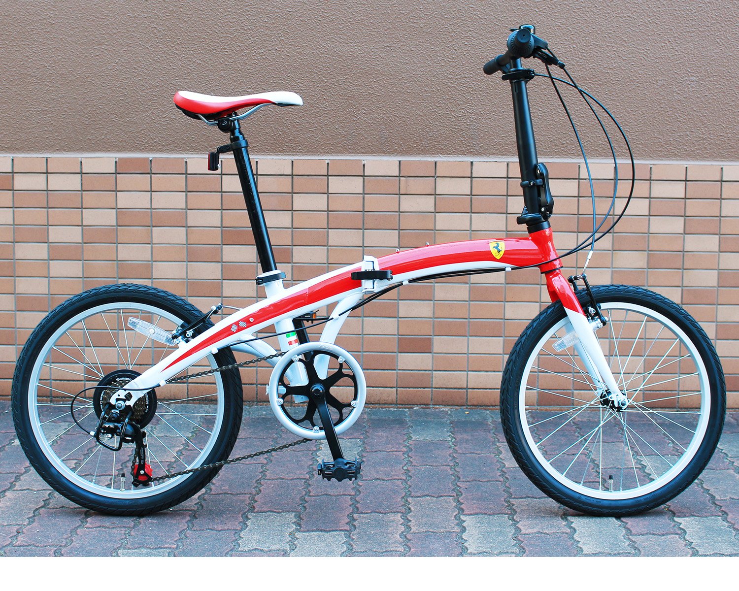 Ferrari FOLDING BIKE Red 20 inches lightweight Shimano 7speed gear