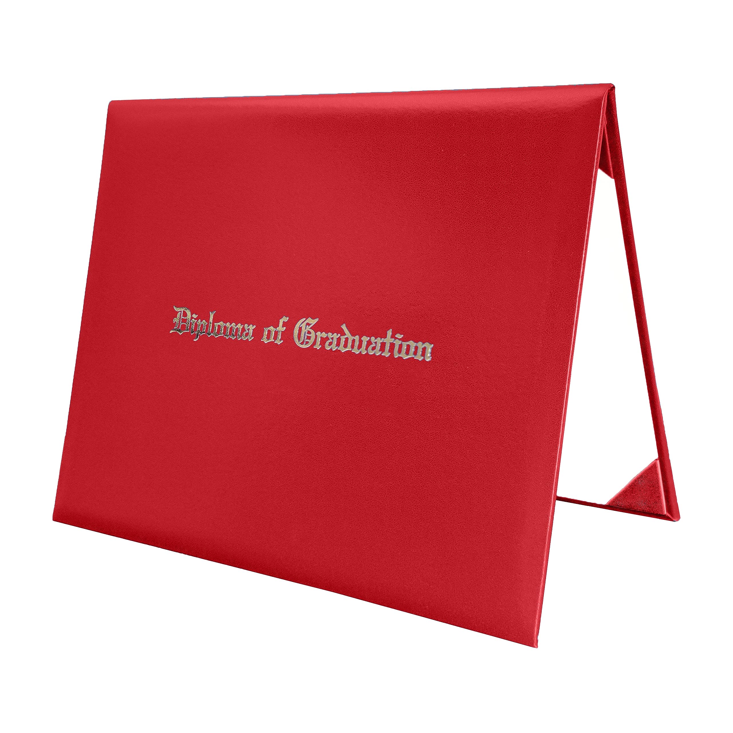 Photo 1 of Gradois Imprinted Diploma Cover 8.5“X11” Graduation Diploma Holder Leatherette Padded Certificate Covers(Red)