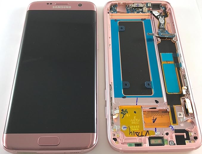 Itstek Samsung Genuine Galaxy S7 Edge G935f Lcd With Frame Lcd Screen Replacement Repair Part Pink Gold Amazon Co Uk Electronics