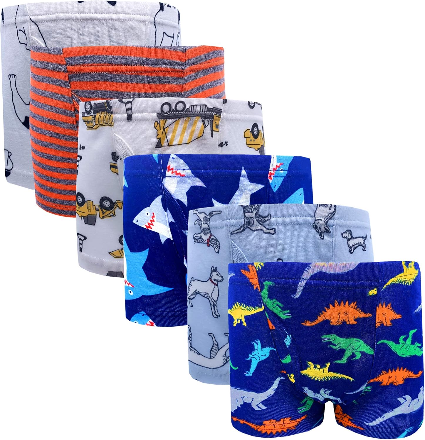 Cczmfeas Boys Toddler Dinosaur Cotton Underwear Boxer Briefs 6 Pack: Clothing