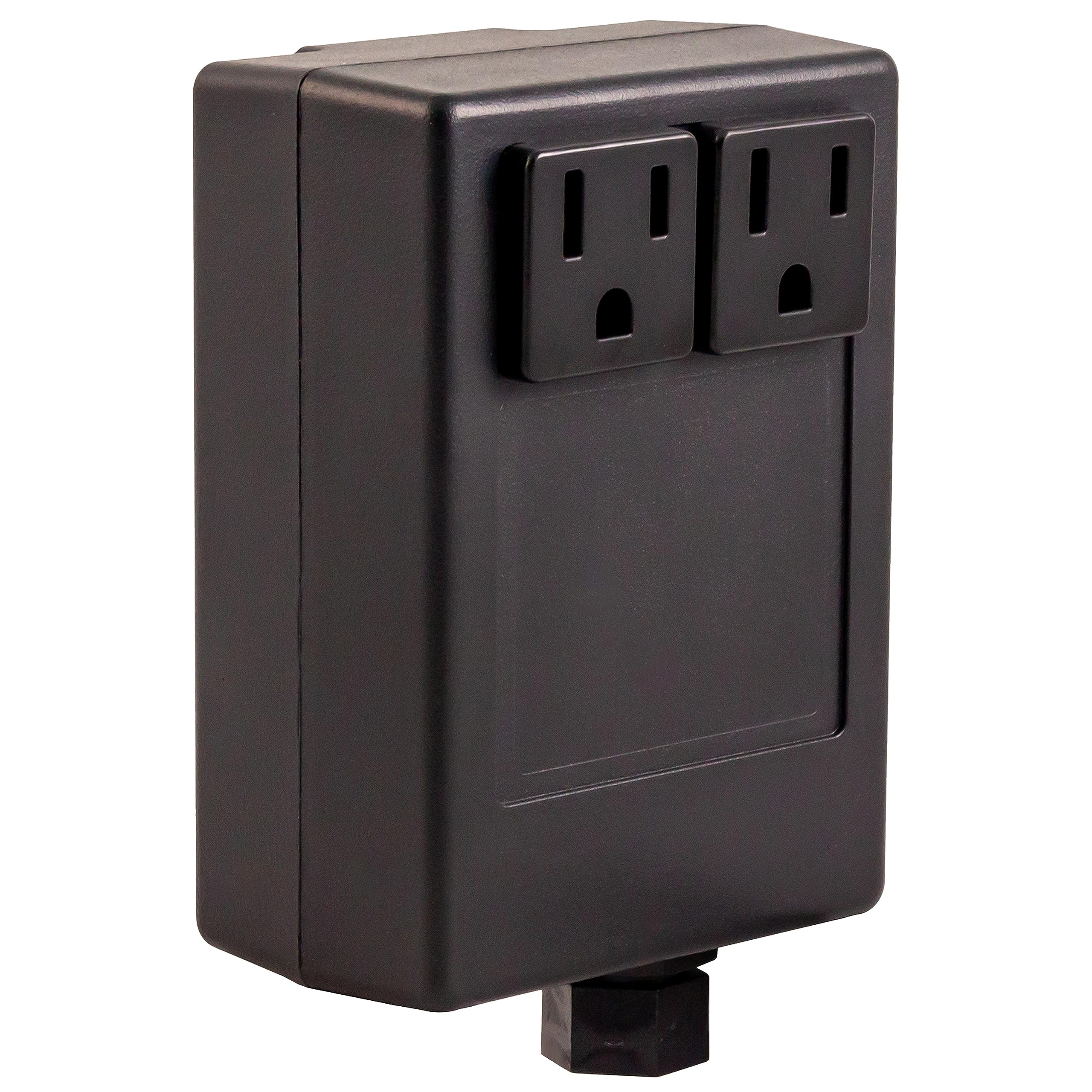 Westbrass ASB-2RB3-20 Sink Top Waste Disposal Air Switch and Dual Outlet Control Box, Raised Button, Stainless Steel