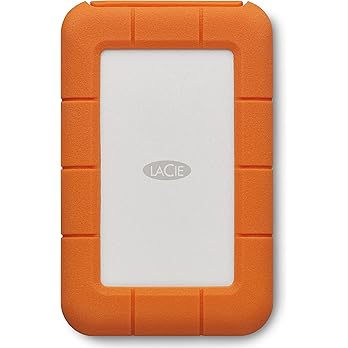 LaCie Rugged USB-C, 4TB, Portable External Hard Drive, Drop, Shock, Dust, Rain Resistant, for Mac & PC (STFR4000800)
