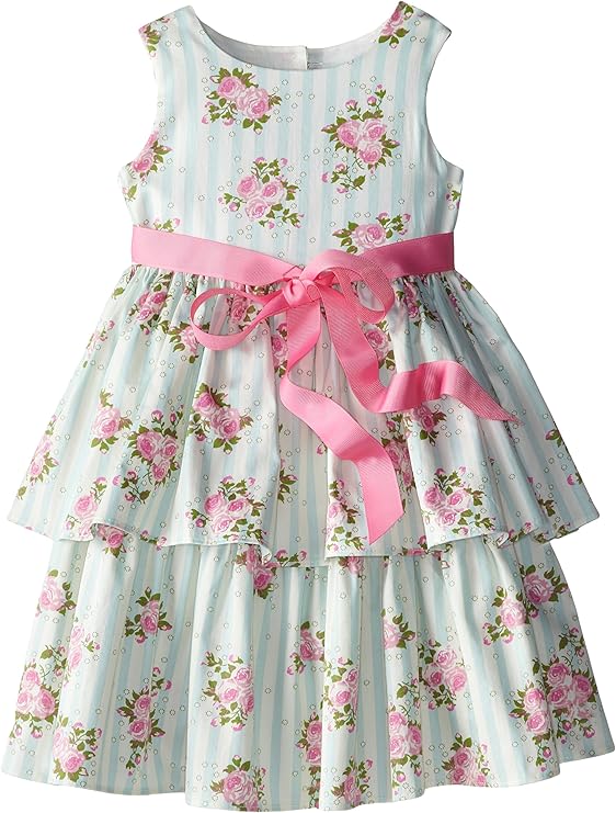 Laura Ashley London Little Girls' Tiered Skirt Dress, Multi