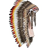 The World of Feathers Native American-Style Feather Headdress – Handmade for Festivals & Costumes