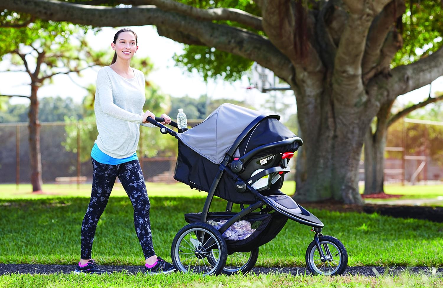 graco jogging stroller green