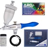 Master Airbrush Gravity Feed Airbrush Mini Sandblaster Kit - 1/2 oz. Cup | 0.5 mm Tip, Hose &ndash; Portable Airbrush, Ideal for Art, Miniature Painting, Model Cars, Nail Art, Etching Glass &amp; Rust Removal