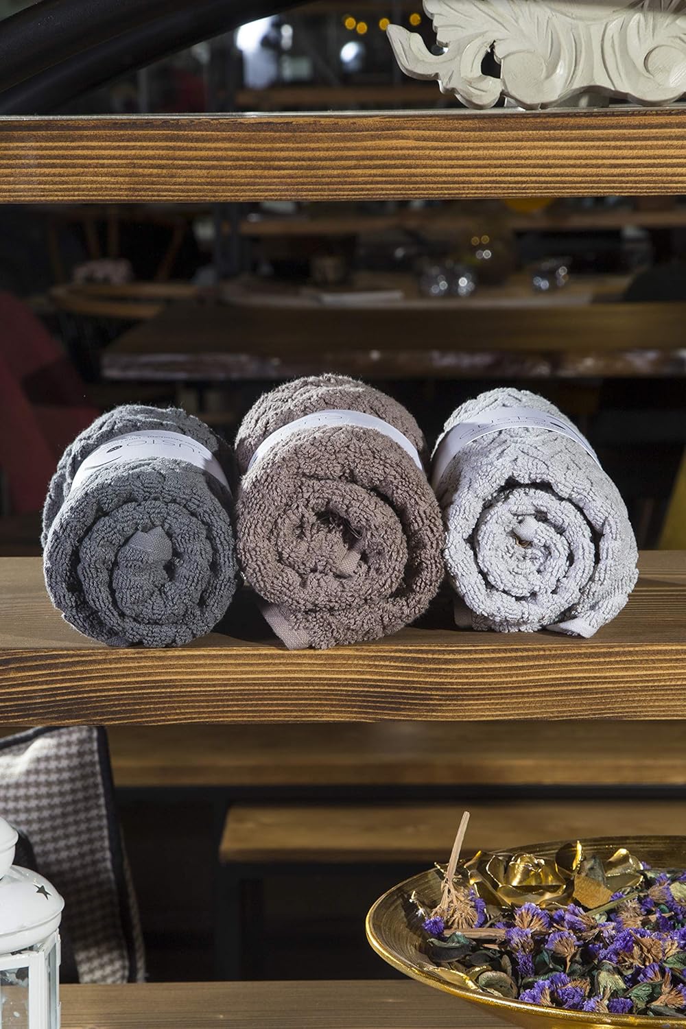 3 Piece Premium Quality Cotton Bath Towel Set - 1 (Assorted Pack A, 19 x 35 Inches): Kitchen & Dining