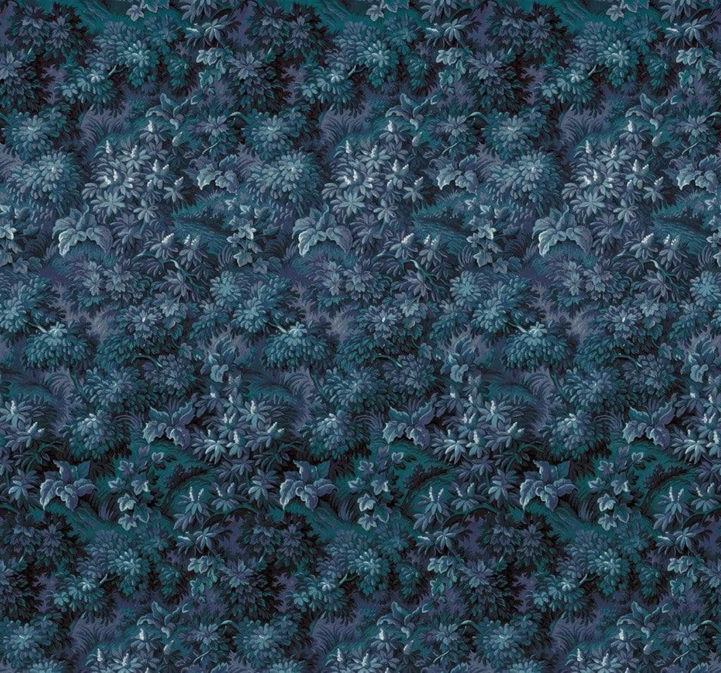 Komar Non-Woven Photo Wallpaper Botanique Blue XXL Decoration Art Nouveau Style Bedroom Living Room Office Hallway Size 300 x 280 cm (Width x Height) HX6-007 Multi-Coloured