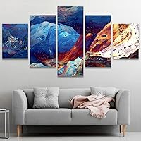 SIGNWIN 5 Panel Canvas Wall Art Abstract Zen Canvas Prints for Home Decoration for Home Decorations Ready to Hang - 60