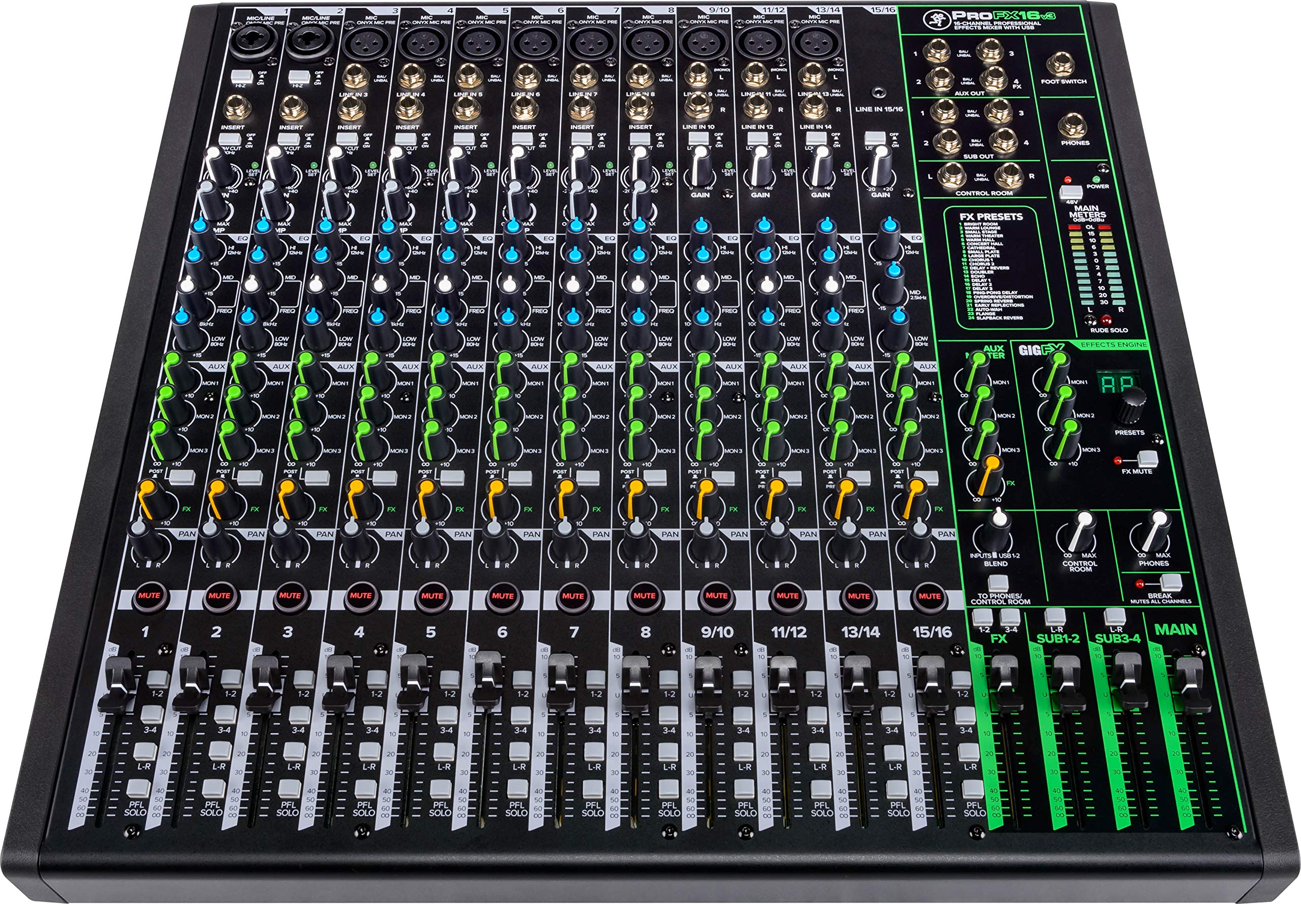 Mackie ProFX Series, Mixer Unpowered, 16channel (ProFX16v3) eBay