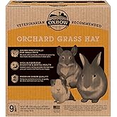 Oxbow Orchard Hay, Rabbit &amp; Guinea Pig Hay, Hand-Sorted, De-Dusted, 9 lb | Hand-Sorted, De-Dusted, Oxbow Orchard Grass Hay, Bunny Hay For Rabbits, Guinea Pigs, Bunnies and Chinchillas, Made in USA