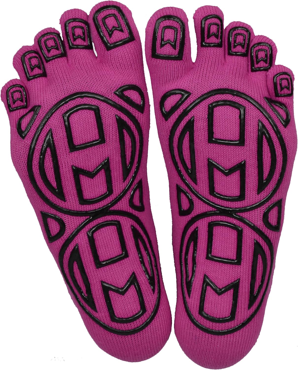 Mato & Hash 5-Toe Exercise"Barefoot Feel" Yoga Toe Socks With Full Grip: Clothing