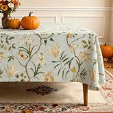 HOMOHEINI Rectangle Table Cloth,100% Waterproof Tablecloth Oil Proof Spill Proof Vinyl Table Cloth, Wipe Clean Plastic Table Cover for Dining, Camping, Indoor and Outdoor 52" x 70",Leaves