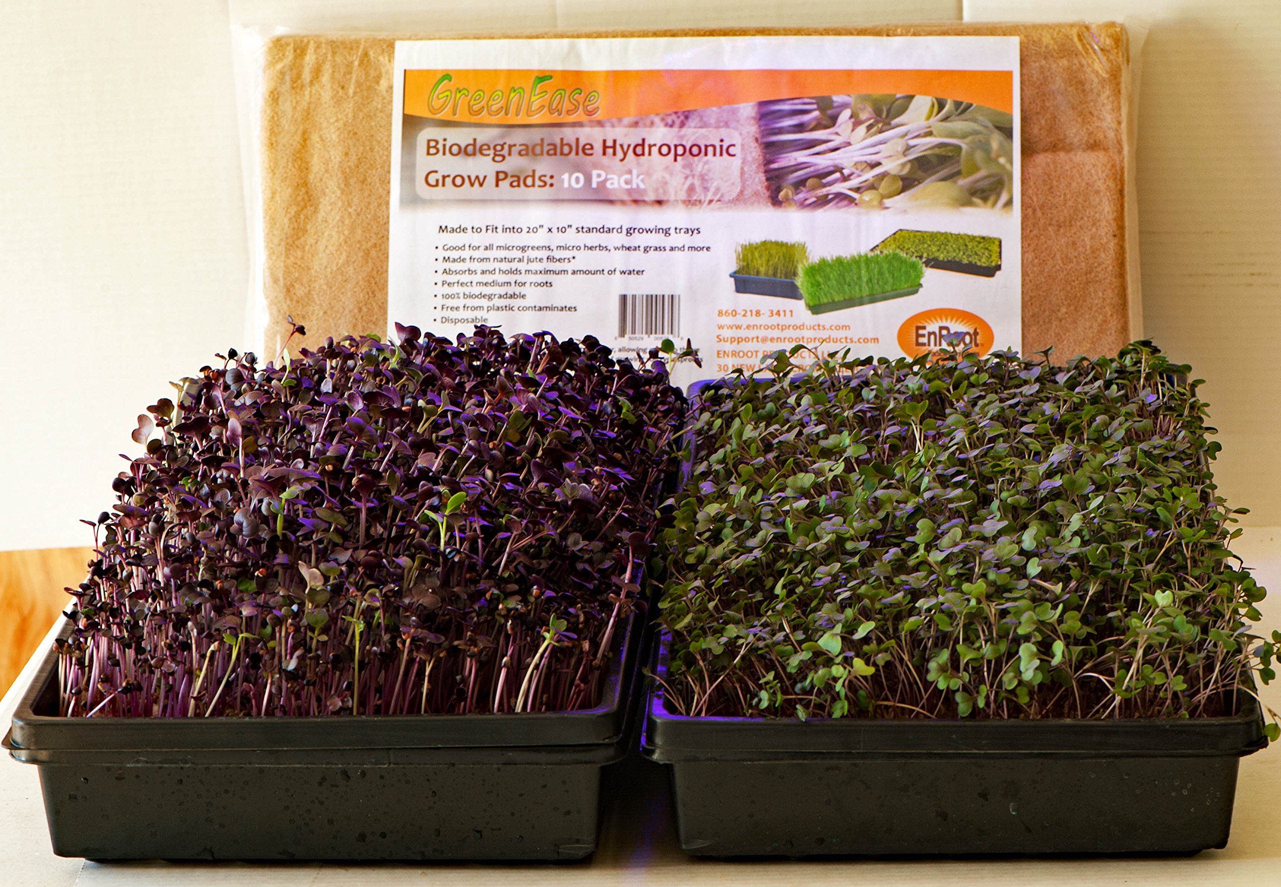 GreenEase Jute Microgreen Hydroponic Grow Pads 10 Pack