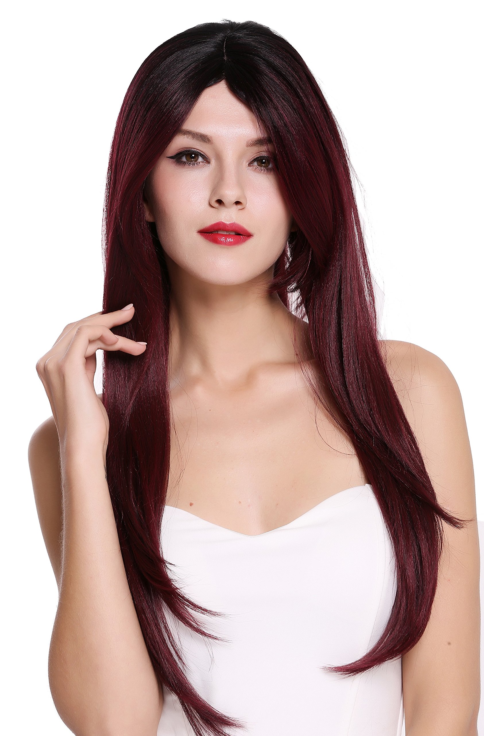 WIG ME UP - RGF-6470C-DR1B/BG Lady Quality Wig long straight parted ombre Mix black & burgundy red