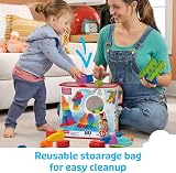 Mega Bloks Fisher-Price Toddler Big Building Bag 80 Pieces Blue 1+ DCH63 view 6