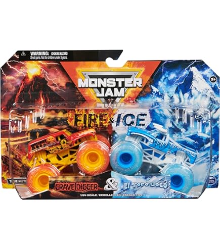 Amazon.com: Monster Jam 2024 Fire & Ice 1:64 Diecast Monster Truck