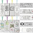 Inspirational Bookmarks for Students, DIY Coloring Bookmarks Double-Sided Motivational Page Clip Personalized Inspirational Book Marker for Kids Adults, School Stationary Party Gift (180)