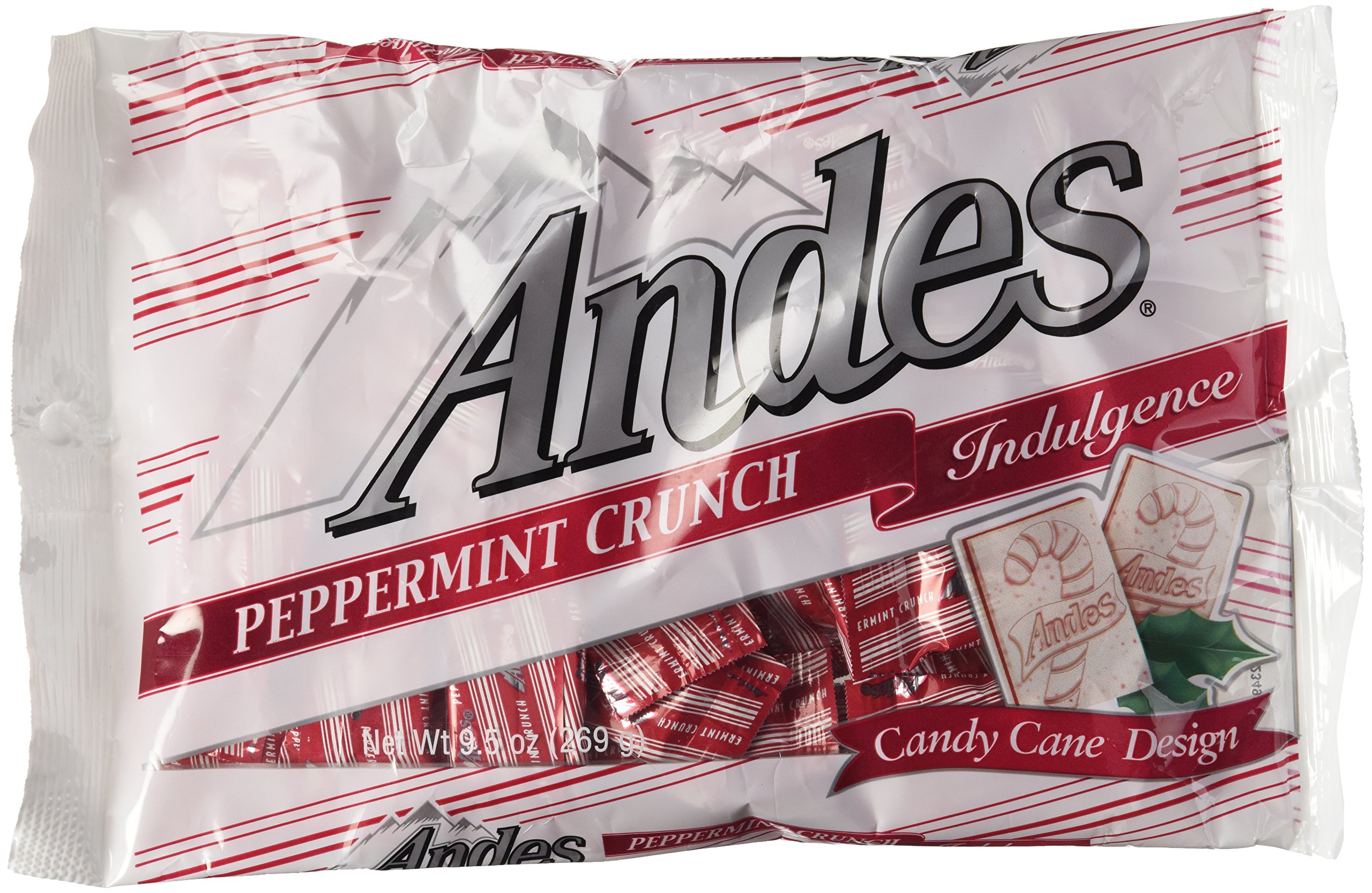 Andes Peppermint Crunch Chocolate Mints Festive Christmas Candy, Pack of 3, 9.5 oz