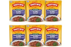 Tasty Bite Punjab Eggplant, 10 Ounce, Pack of 6, Ready to Eat, Microwavable Entree, Vegan, Sweet & Spicy (Packaging May Vary)
