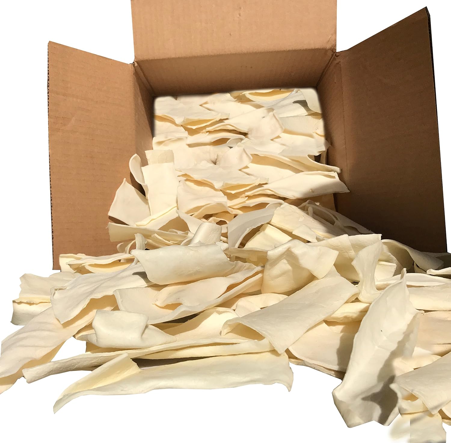 Natural Rawhide Chips For Dogs | 1 Box With 6 Lbs | Bulk Rawhide Dog Treats (703510535498)