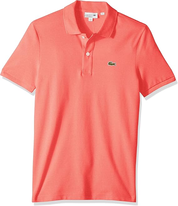 men's slim fit lacoste polo shirt in stretch petit piqué