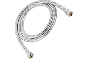 Universal 60 Inch Flexible Shower Hose - Extra Long, Stainless Steel, Double-Buckle for Handheld Showerhead - Aqua Elegante -