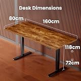 ErGear Electric Standing Desk 160x80cm 4 Memory Presets Sit Stand view 4