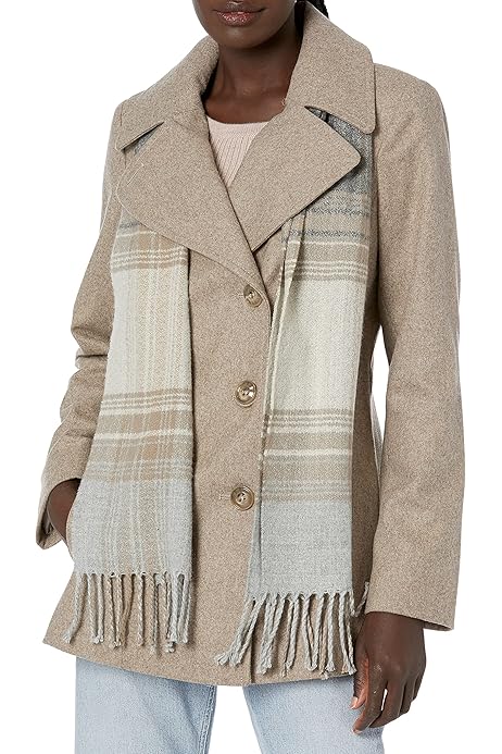 women's london fog wool blend peacoat