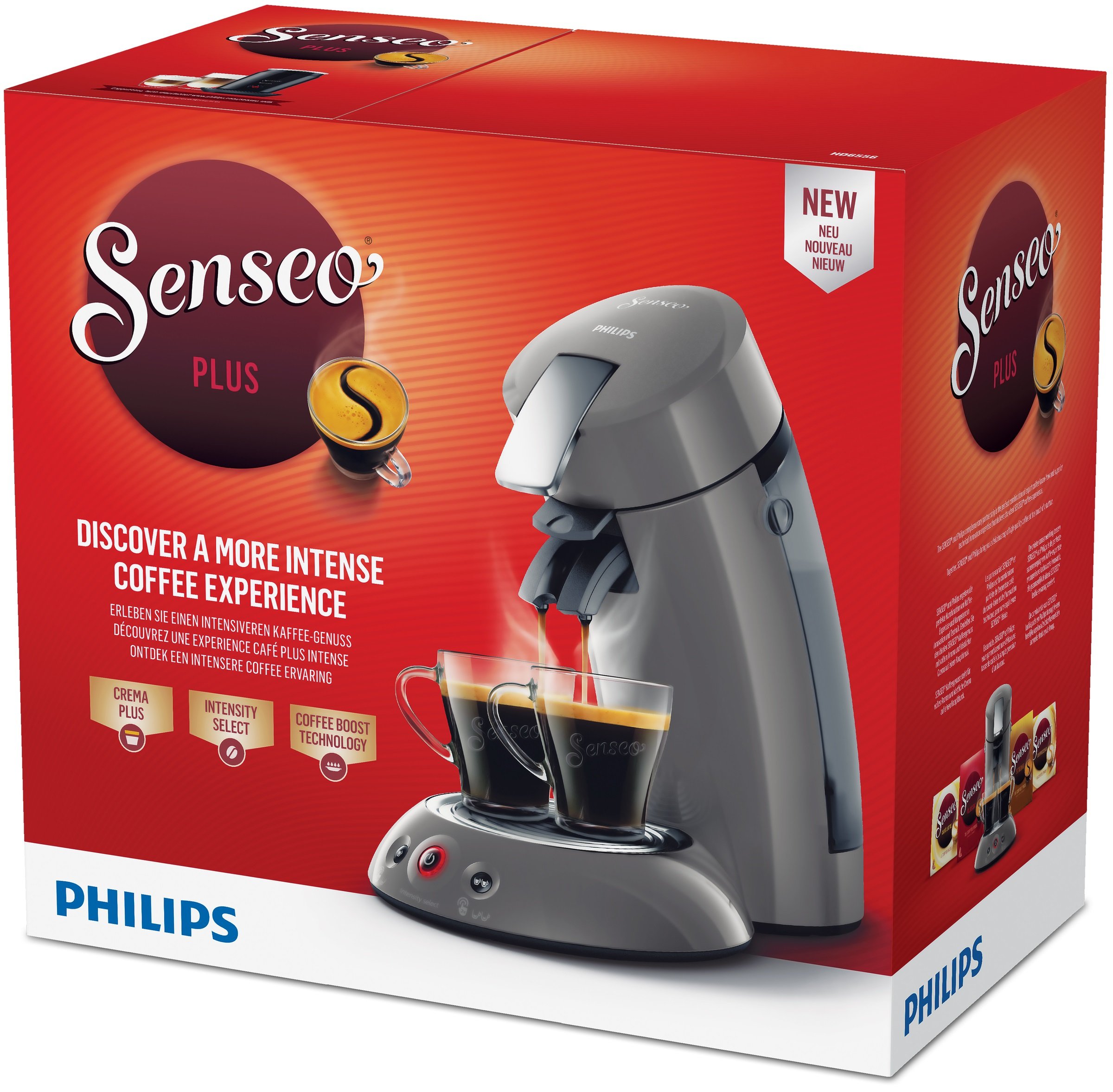 Senseo Original HD6556/00 Padmaschine with KaffeeBoost dark grey