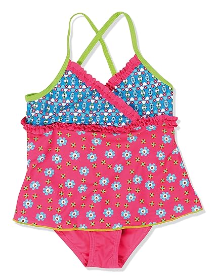Playshoes Mädchen Einteiler Uv-Schutz Badeanzug mit Rock Blumen